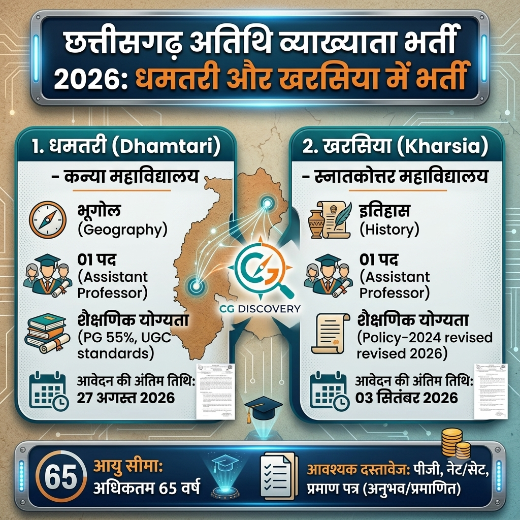 छत्तीसगढ़ अतिथि व्याख्याता भर्ती 2026